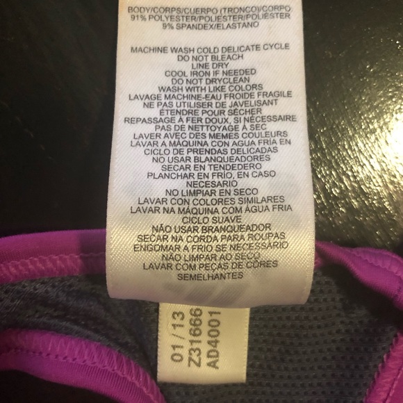 Adidas Techfit Sports Bra Purple & Gray Size XS - Picture 8 of 8
